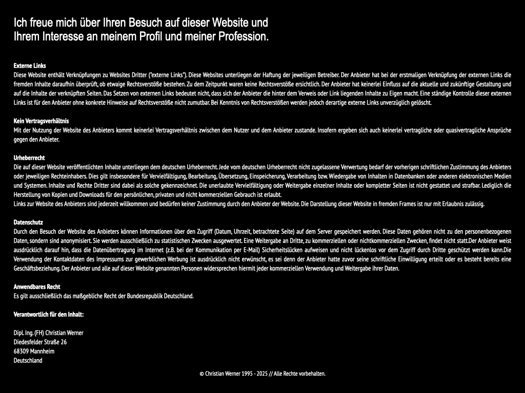 Christian Werner Impressum